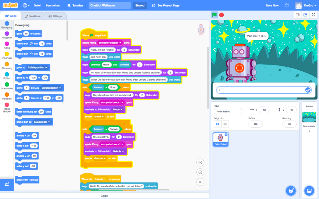 Scratch Programmier Projekt