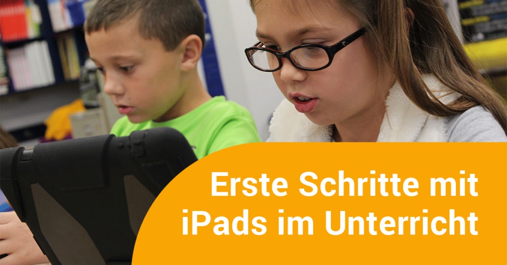 Kinder lernen mit iPads in der Schule
