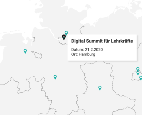 Eine Karte mit der Übersicht über Fortbildungen in Deutschland