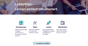 Startseite der Plattform Lernpfad.ch