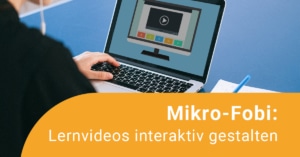 Laptop mit interaktivem Lernvideo zu sehen