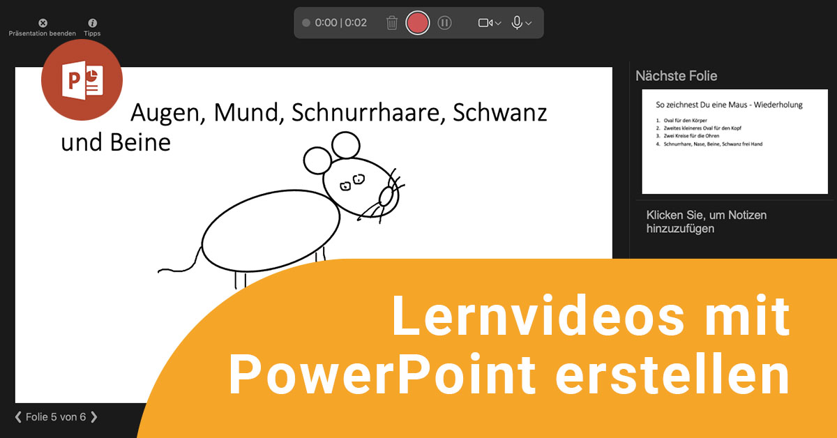 Titelbild der Mikro-Fobi "Lernvideos mit PowerPoint erstellen"