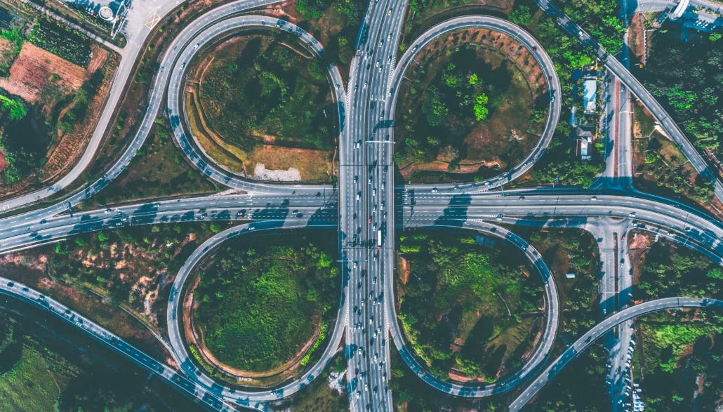 ein Autobahnkreuz