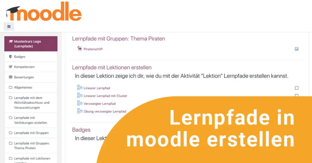 Teaserbild zur Online-Fortbildung Lernpfade in moodle