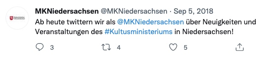 Twitterpost Niedersachsen