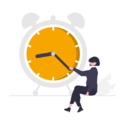 Frau mit Uhr