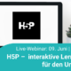 Laptop mit H5P-Logo auf dem Bildschirm