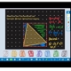 iPad mit mathematischen Zeichnungen