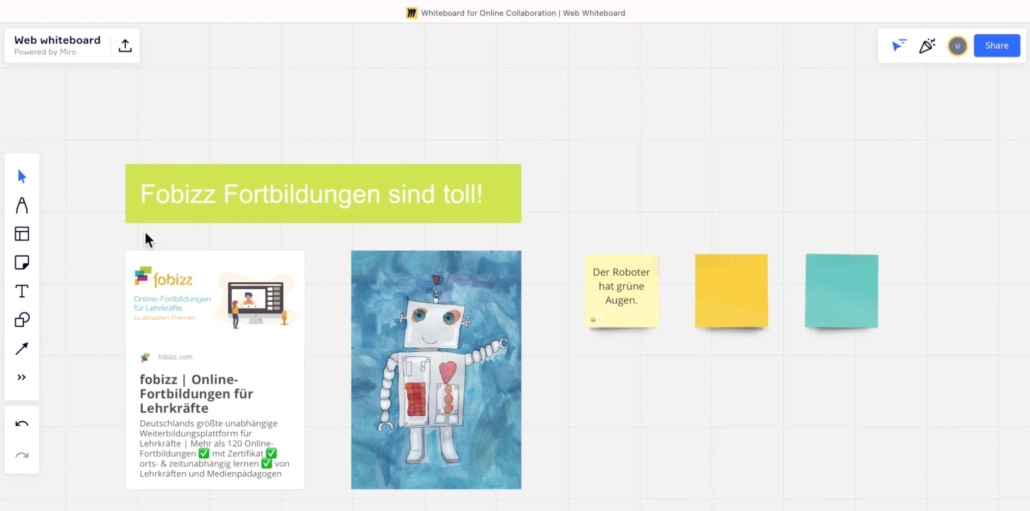 Brainstormen mit Miro im Unterricht