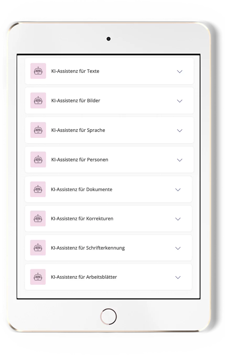 Ein Überblick über die KI-Assistenzen auf einem iPad