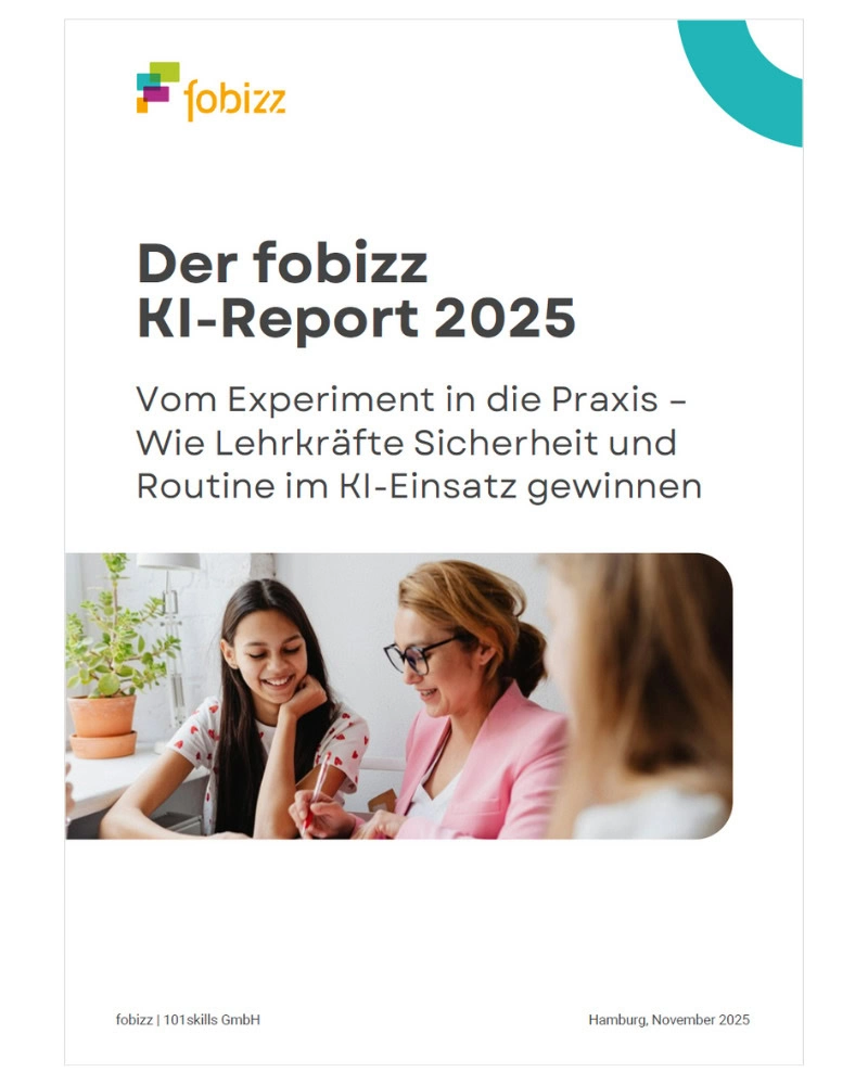 Der fobizz KI-Report Cover 800x1000